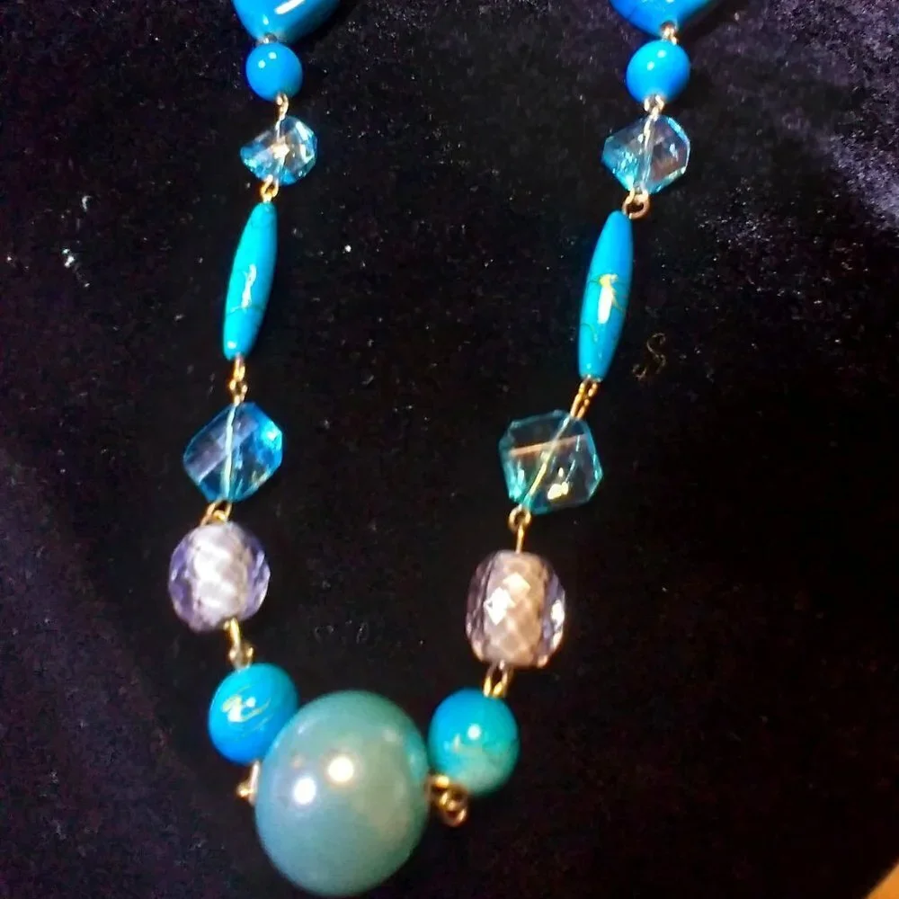 Beautiful Multi Beaded Necklace with Hearts